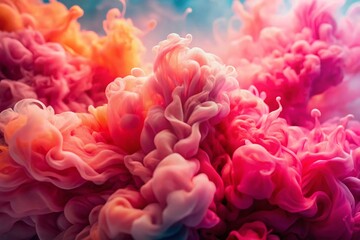 Poster - Abstract Coral Pink Watercolor Texture Background: High-Resolution Stock Photo