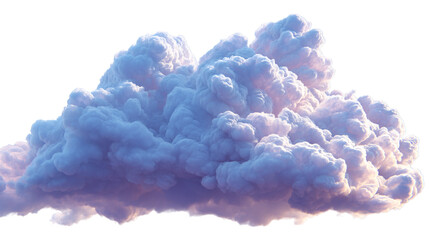 Poster - Dramatic fluffy cumulus cloud formation isolated on perfect for digital compositing and design projects ideal for on transparent background