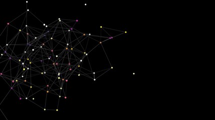 Leinwandbilder - Abstract background with connected dots and lines.  Perfect for technology, network, and connection concepts.