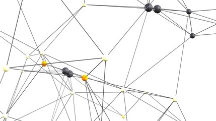 Aufkleber - Stock photo of an abstract network connection graphic with nodes and lines. Ideal for technology, communication, and connectivity concepts.