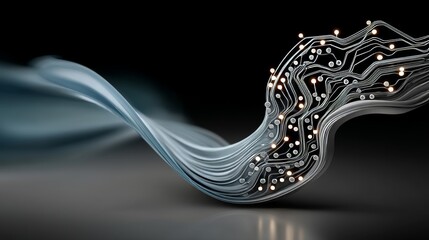 Aufkleber - Dynamic Abstract Technology Background Digital Space Visual Art Futuristic Environment Creative Conceptual View