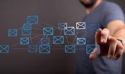 Aufkleber - Seamless email communication.  Efficient global network. Modern business solutions.