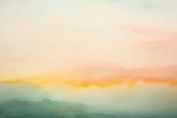 Wall Mural - Soft Watercolor Landscape with Gentle Pastel Hues at Sunrise