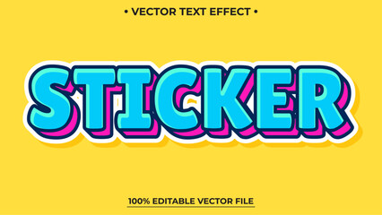 Poster - Sticker text effect, comic style editable text effect