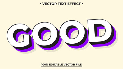 Poster - Good Retro Purple Simple Editable Text Effect, Editable Font Style Theme