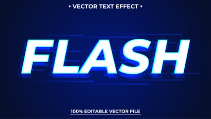 Poster - Futuristic blue light editable text effect editable font vector file