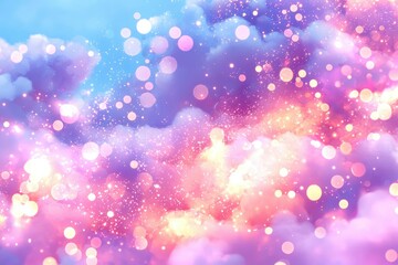 Wall Mural - abstract clouds with bokeh