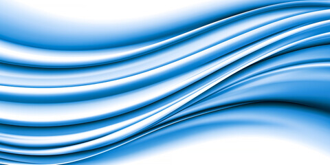 Aufkleber - Abstract blue wavy background design featuring smooth fluid curves and elegant graphic elements for digital designs