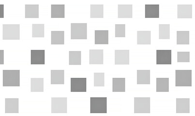Poster - Abstract geometric background featuring randomly distributed gray squares with various sizes against a white backdrop