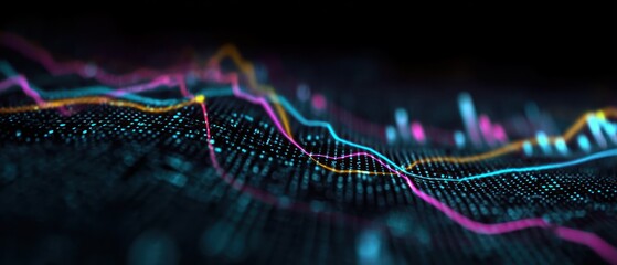 Poster - Abstract digital data visualization