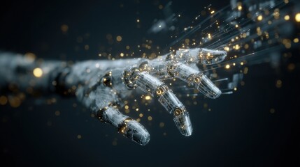 Poster - Futuristic robotic hand reaching out