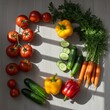 © DanadyaksaDen - Colorful Assortment of Fresh Vegetables in Sunlight