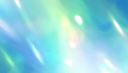 Poster -  ethereal holographic blur with pastel blue and green light streaks for modern web design, print, app background, or branding graphic