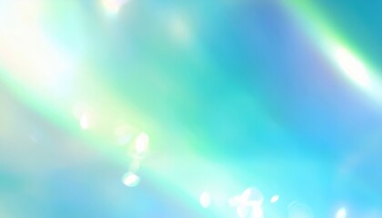Aufkleber -  ethereal holographic blur with pastel blue and green light streaks for modern web design, print, app background, or branding graphic