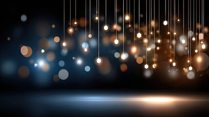 Fototapete - Dynamic display of light particles and blurred colors create a striking abstract background with a captivating bokeh effect