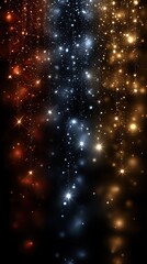 Fototapete - Dynamic display of light particles and blurred colors create a striking abstract background with a captivating bokeh effect