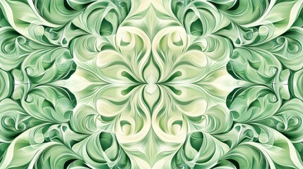 Poster - Creating a seamless pattern with delicate leaves in nature-inspired design environment for art and graphic projects