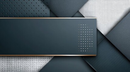 Poster - Geometric shapes in black, silver, and teal create a sophisticated backdrop for innovative concepts in technology and digital marketing