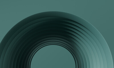Poster - Premium Dark Turquoise Gradient Wallpaper with Elegant Curved Structures