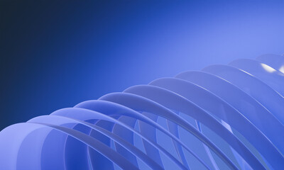 Poster - Deep Blue Background Design: Smooth, Matte Arches Creating a Layered and Elegant Texture