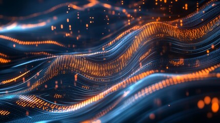 Poster - Exploring fluid dynamics in modern finance digital workspace abstract design futuristic environment aesthetic viewpoint sleek concept