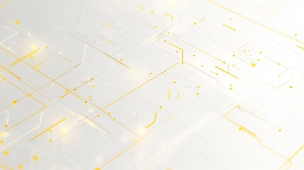 Poster - Bright yellow dots on smooth white background a modern minimalist digital art concept