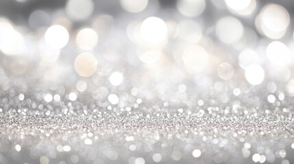 Poster - Creating stunning visuals with a sparkling white and silver glitter background for events celebrations and digital art projects