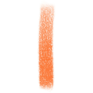 Textured Orange Letter I with Transparent Background in Abstract Style