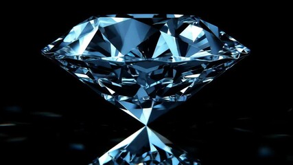 Poster - Exploring the beauty and brilliance of a stunning blue diamond from various angles in captivating detail