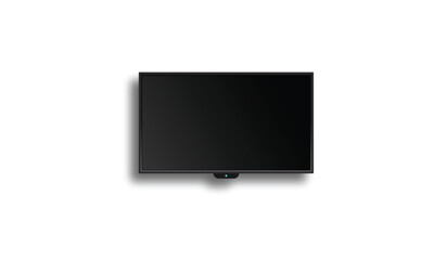 Poster - Realistic TV screen. Modern stylish lcd panel, led type. Large computer monitor display mockup. 