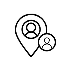Aufkleber - Profile Pin Location Icon Representing User Position, Geolocation, and Personal Navigation