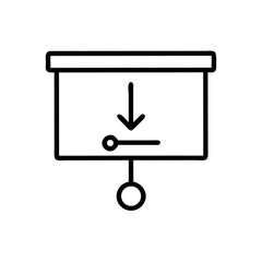 Poster - Pull Down Projector Screen Icon Representing Presentation Equipment, Visual Display, and Meeting Tools