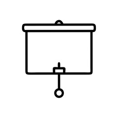 Poster - Pull Down Projector Screen Icon Representing Presentation Equipment, Visual Display, and Meeting Tools