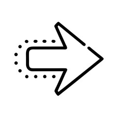 Aufkleber - Right Arrow for Navigation Direction Icon Representing Forward Movement, Travel Guidance, and Route Indication