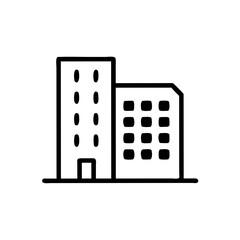 Aufkleber - Rounded Corner Office Building Icon Representing Modern Architecture, Commercial Space, and Urban Infrastructure