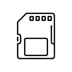 Poster - SD Memory Card Icon Representing Digital Storage, Portable Media, and Data Transfer Device