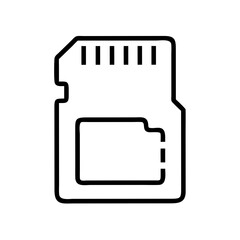 Poster - SD Memory Card Icon Representing Digital Storage, Portable Media, and Data Transfer Device