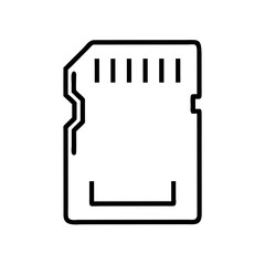 Poster - SD Memory Card Icon Representing Digital Storage, Portable Media, and Data Transfer Device