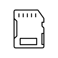 Poster - SD Memory Card Icon Representing Digital Storage, Portable Media, and Data Transfer Device