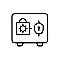 Poster - Security Vault Icon Representing Safe Storage, Financial Protection, and Secure Access