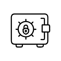 Poster - Security Vault Icon Representing Safe Storage, Financial Protection, and Secure Access