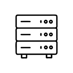 Poster - Server Rack Icon Representing Network Infrastructure, Data Storage, and IT Equipment