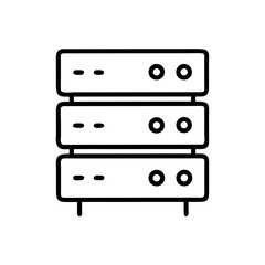Poster - Server Rack Icon Representing Network Infrastructure, Data Storage, and IT Equipment