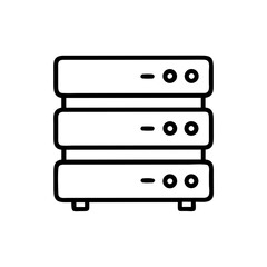 Poster - Server Rack Icon Representing Network Infrastructure, Data Storage, and IT Equipment