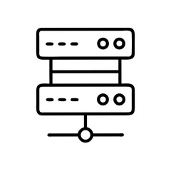 Poster - Server Rack Icon Representing Data Center, Network Storage, and Cloud Computing Infrastructure