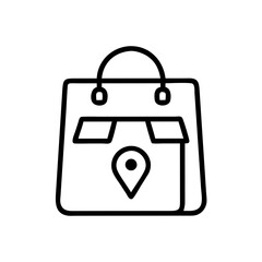 Aufkleber - Shopping Bag Storefront Icon Representing Retail Store, E-Commerce, and Consumer Purchase Experience