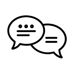 Poster - Speech Bubble Message Icon Representing Text Chat, Communication, and Online Conversation