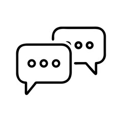 Poster - Speech Bubble Message Icon Representing Text Chat, Communication, and Online Conversation