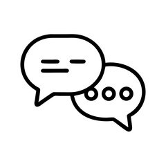 Poster - Speech Bubble Message Icon Representing Text Chat, Communication, and Online Conversation