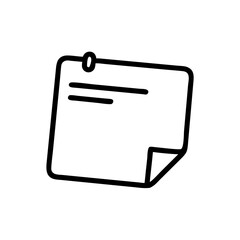 Aufkleber - Sticky Note Icon Representing Reminder, Quick Memo, and Task Notification